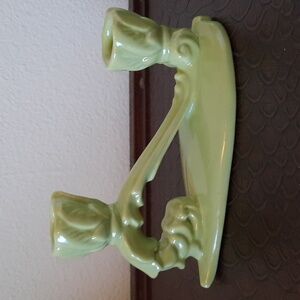Elegant Green Ceramic Candle Holder